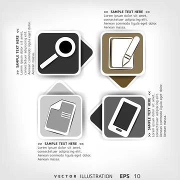 Blank for text with infographic elements 库存插图