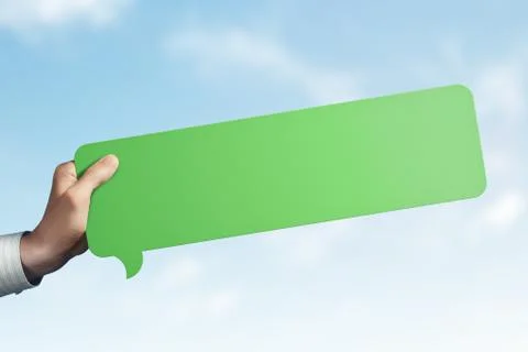 Blank for text message in hand. Stock Photos