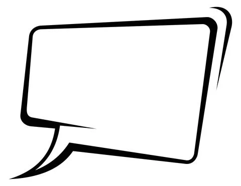 Blank text message template. Comic speech bubble Stockillustratie