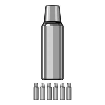 Blank thermos bottle cartoon vector graphic Stock Illustration