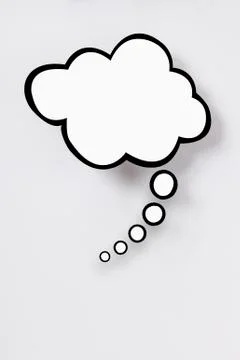 Blank thought bubble against gray background Stock Illustration