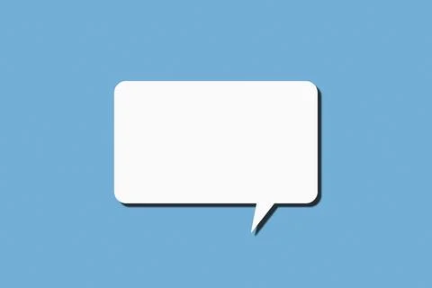 Blank thought bubble on blue background Stock Photos