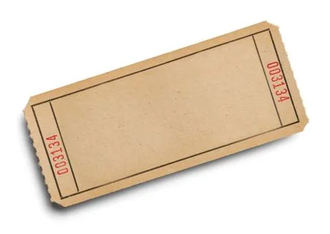 Blank Ticket Stock Photos