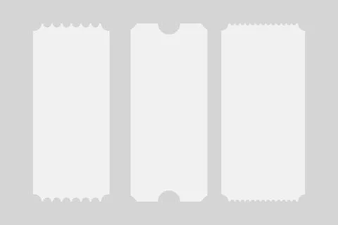 Blank Ticket Set Illustrazione stock
