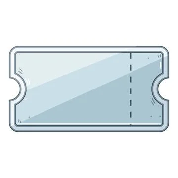 Blank ticket template for admission or event access Stock Illustration