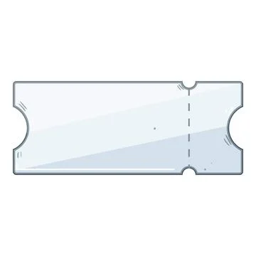 Blank ticket template for event admission or raffle Ilustración de archivo