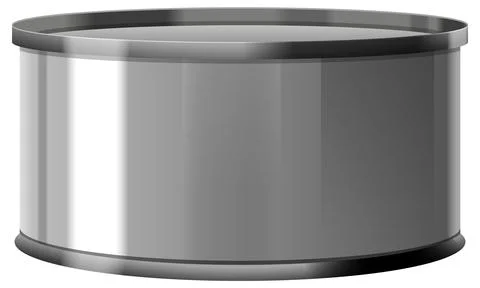 Blank Tin Can Template for Label Design Illustrazione stock