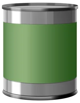 Blank Tin Can Template for Label Design Illustrazione stock