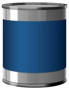 Blank Tin Can Template for Label Design Illustrazione stock