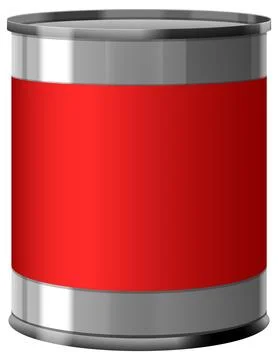 Blank Tin Can Template for Label Design Stock Illustration