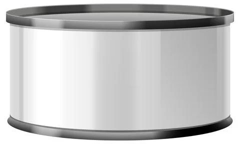 Blank Tin Can Template for Label Design Stock Illustration