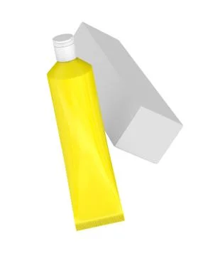 Blank toothpaste mockup Stock Illustration