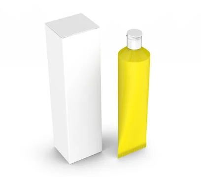 Blank toothpaste mockup Stock Illustration