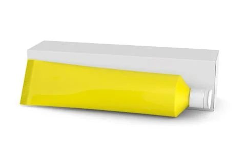 Blank toothpaste mockup Stock Illustration