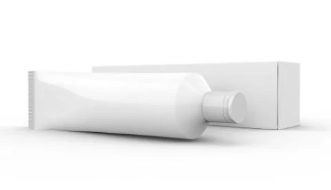 Blank toothpaste mockup Stock Illustration