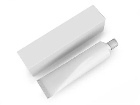 Blank toothpaste mockup Stock Illustration