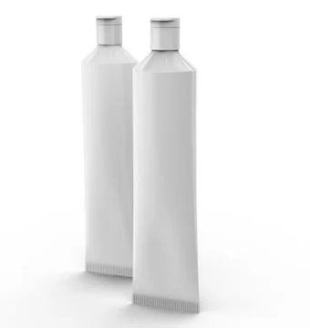 Blank toothpaste mockup Stock Illustration