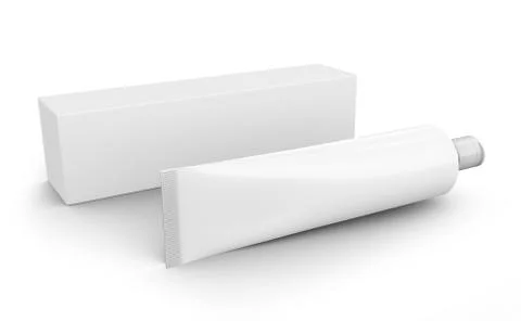 Blank toothpaste mockup Stock Illustration