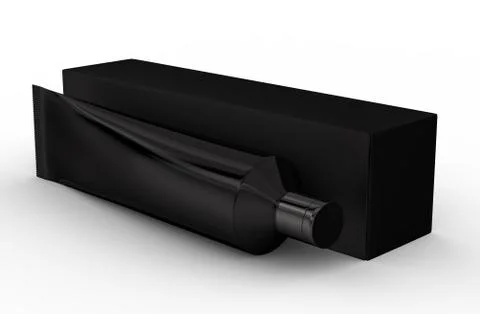 Blank toothpaste mockup Stock Illustration