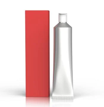 Blank toothpaste mockup Stock Illustration