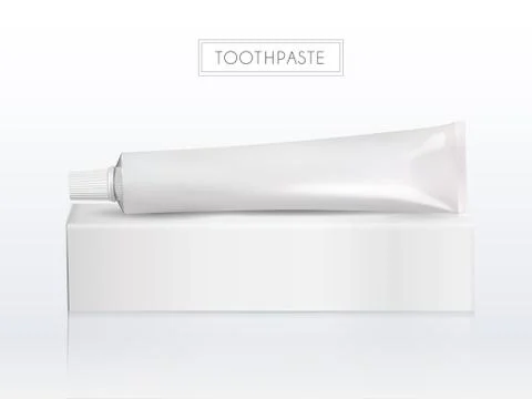 Blank toothpaste tube Stock Illustration