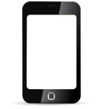 Blank touchscreen phone. put your logo, application or game. Stock Illustration