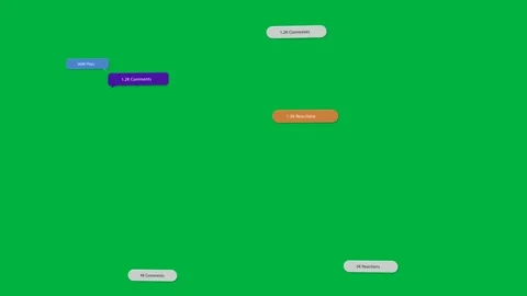 Blank transparent canvas starting comment bubble, UI pills popping, shifting, Stock Footage 333907906