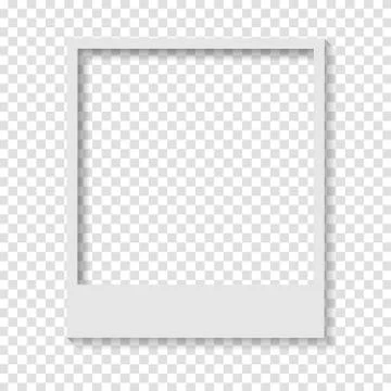 Blank transparent paper Polaroid photo frame Stock Illustration