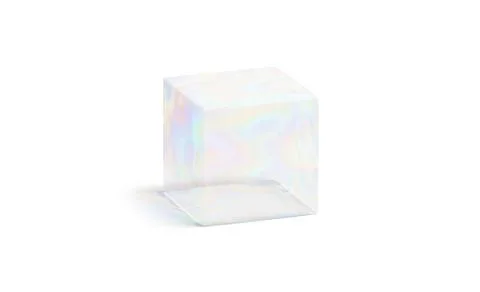 Blank transparent soap cube bubble mock up, isolated Illustrazione stock