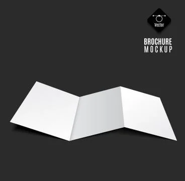 Blank tri-fold brochure Stock Illustration