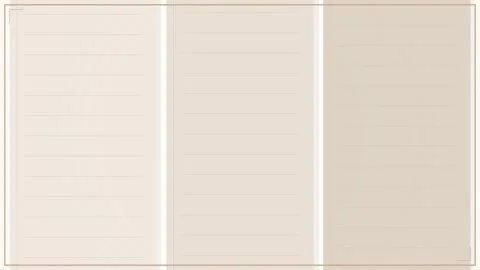 Blank Tri-fold Brochure Template, Beige Paper, Clean Layout for Design Mockup Stock Footage 346661594