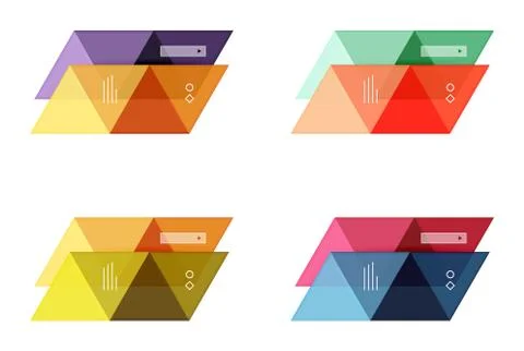 Blank triangle infographic backgrounds 库存插图