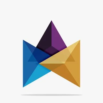 Blank triangle layout business template Stock Illustration