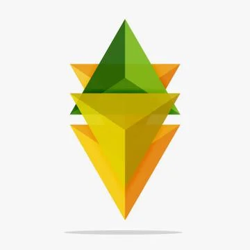 Blank triangle layout business template Stock Illustration