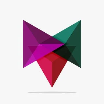 Blank triangle layout business template Stock Illustration