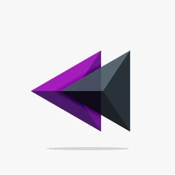 Blank triangle layout business template Stock Illustration