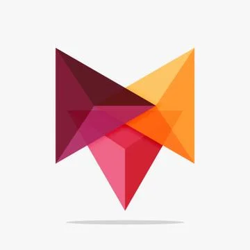 Blank triangle layout business template Stock Illustration