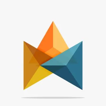 Blank triangle layout business template Stock Illustration