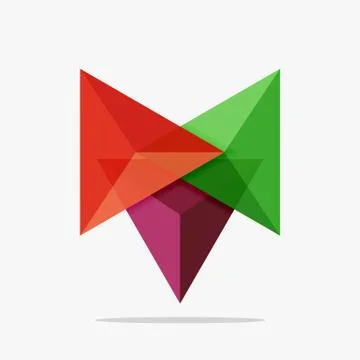 Blank triangle layout business template Stock Illustration