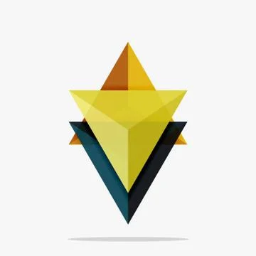 Blank triangle layout business template Stock Illustration