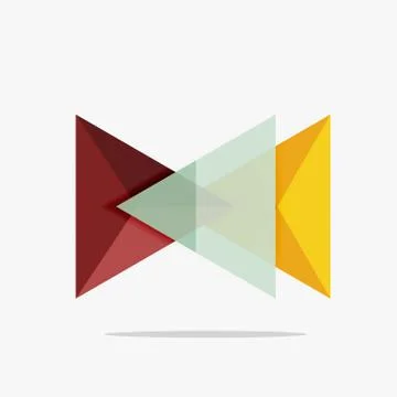 Blank triangle layout business template Stock Illustration