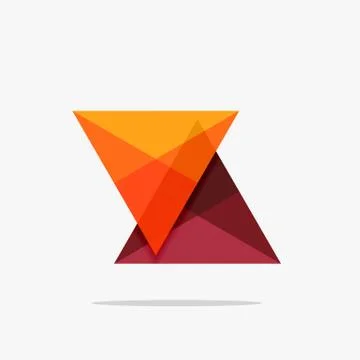 Blank triangle layout business template Stock Illustration