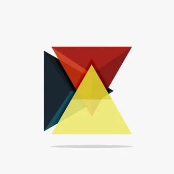 Blank triangle layout business template Stock Illustration