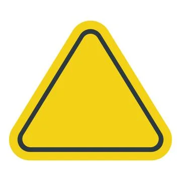 Blank Triangle of Warning Sign. Isolated Vector Illustration Stock Illustration