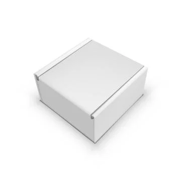 Blank Tuck In Flap Packaging Paper Box Stock Illustration
