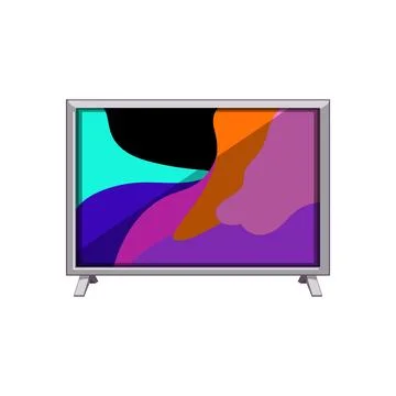 Blank tv screen cartoon vector illustration Illustrazione stock