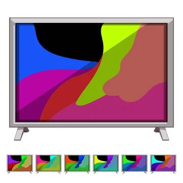 Blank tv screen cartoon vector graphic Stock Illustration
