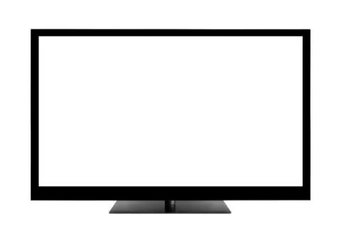 Blank TV screen with clipping path Stock-Fotos