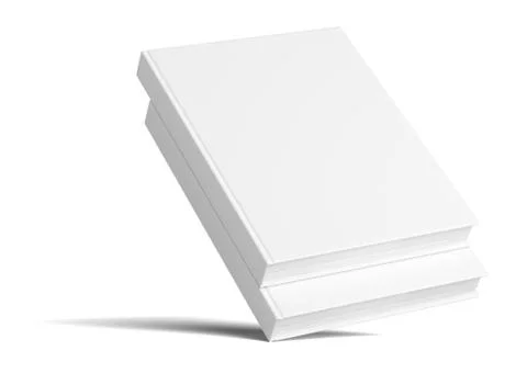 Blank two empty books on grey studio background Stock Illustration
