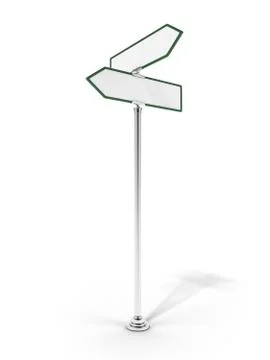 Blank two road signs Illustrazione stock